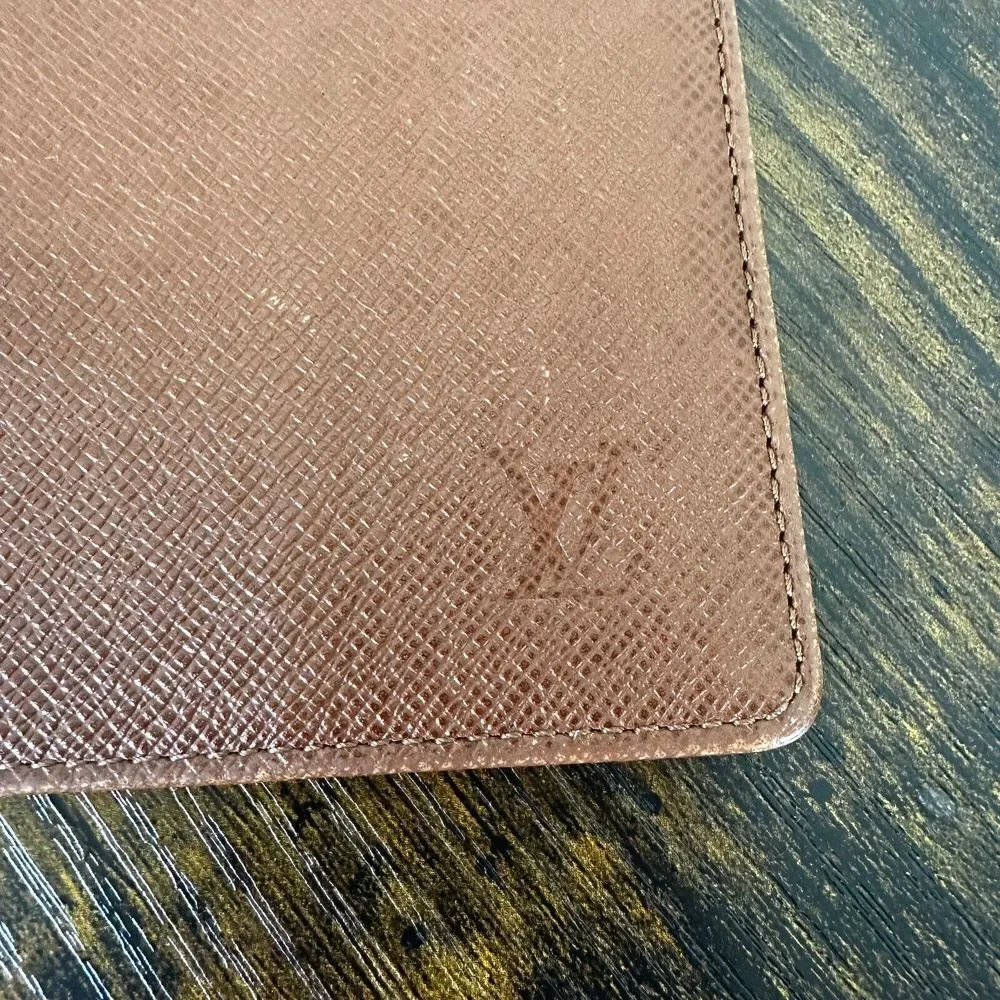 Louis Vuitton Bifold Agenda Notebook Holder Wallet Brown Leather Authenticated
